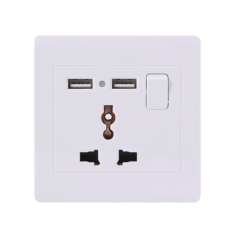 开关通用插+二位USB